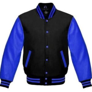 Black and Blue Vale Jacket with a two-tone casual design