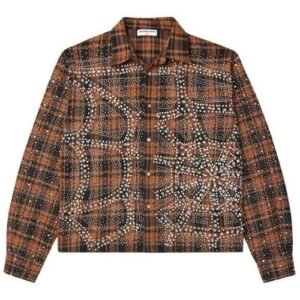 Brown Vale Flannel shirt with a classic brown plaid design