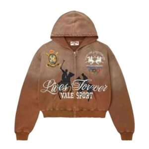 Brown Vale Hoodie with a classic casual design