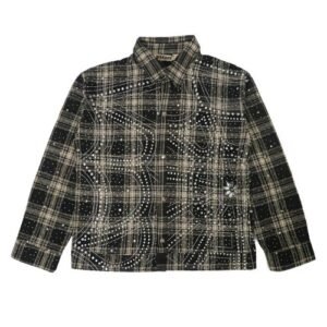 Black Vale Forever Flannel shirt with a classic black plaid design