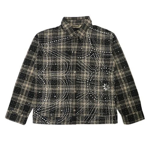 Black Vale Forever Flannel shirt with a classic black plaid design