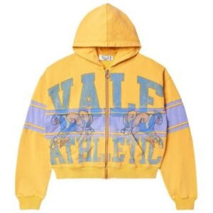 Vale Yellow Hoodie with a classic casual design