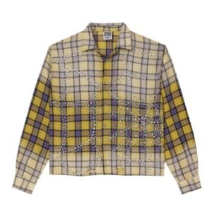 Yellow Vale Flannel shirt with a classic yellow plaid design