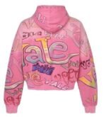 Back view of the Pink Vale Forever Hoodie showing its stylish design and fit