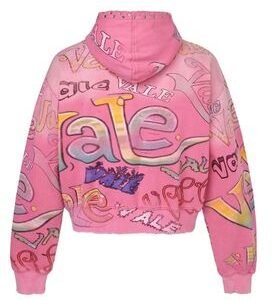 Back view of the Pink Vale Forever Hoodie showing its stylish design and fit